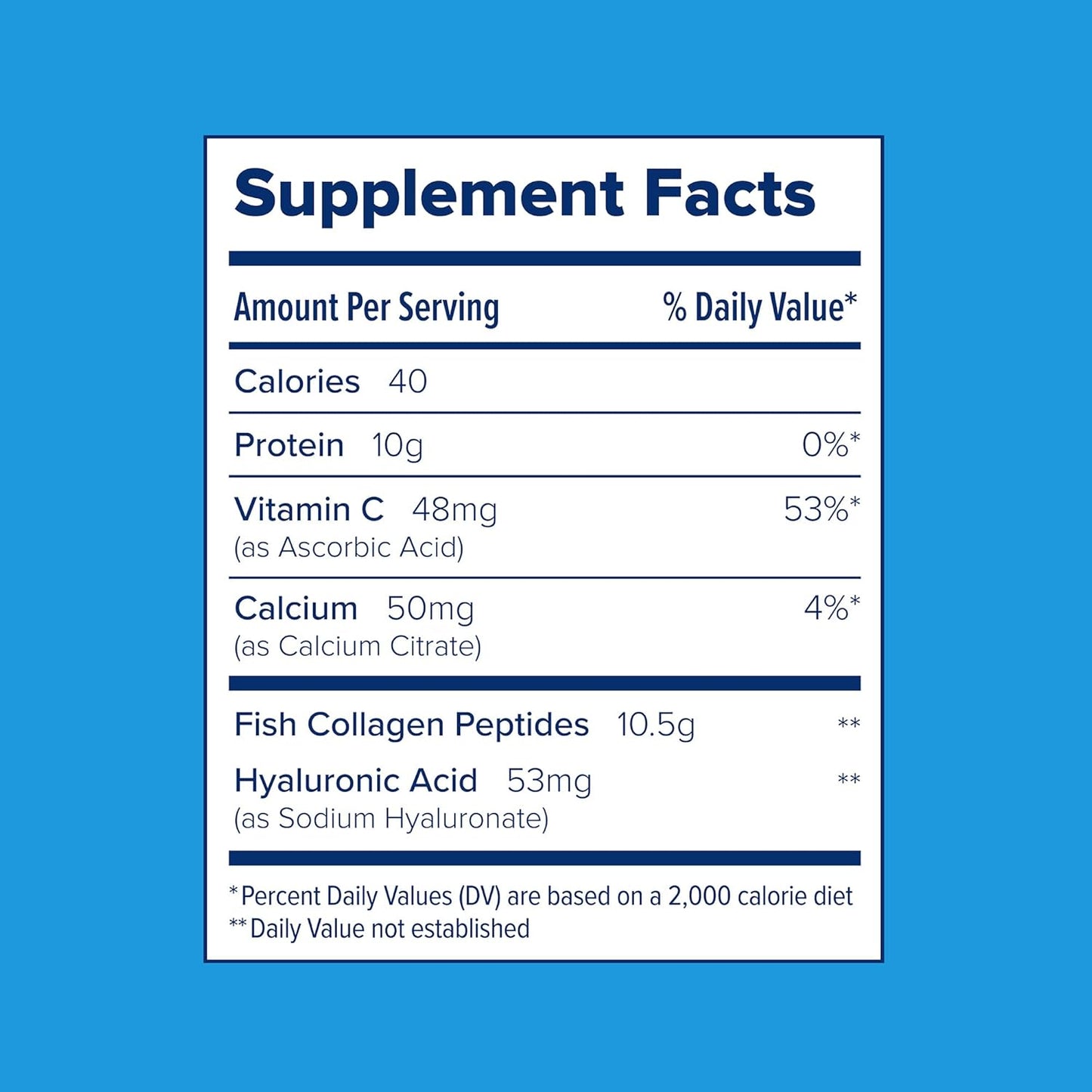 Just Bjorn Marine Collagen Peptides Powder with Hyaluronic Acid and Vitamin C for Skin, Hair, Nails, and Joints - Unflavored - 30 Servings - 11.5 oz
