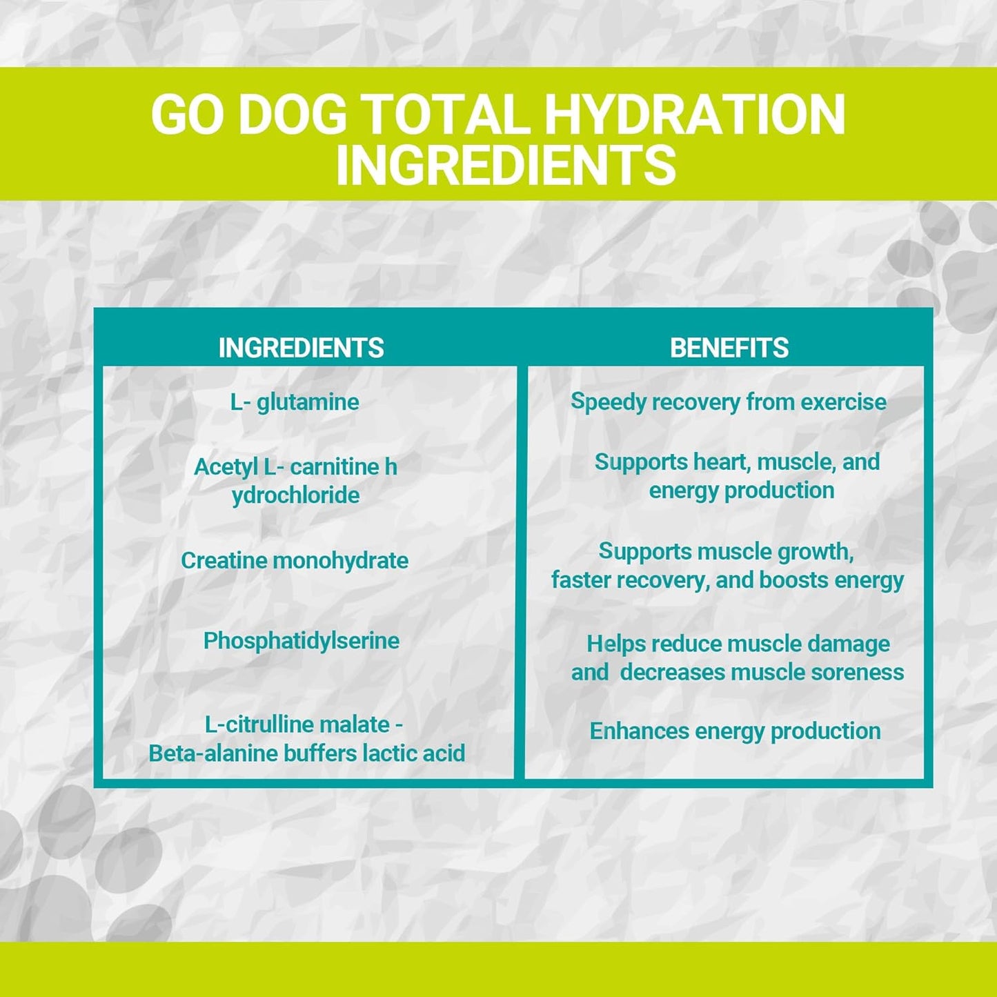 K9 Power Go Dog Hydration & Performance Drink Mix 1 lb - Supplement for Active Dogs, Muscle Function, Endurance, Recovery