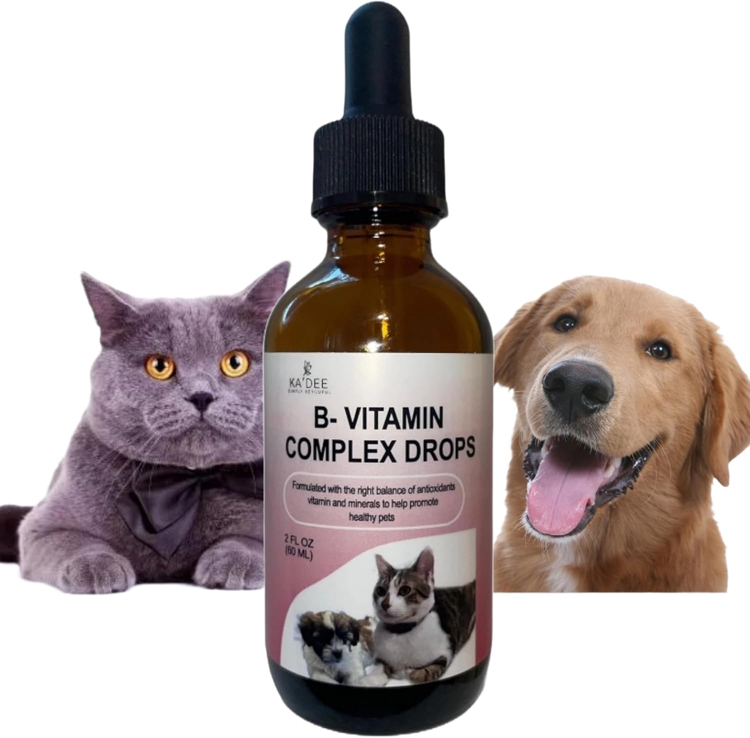 Ka'Dee Liquid Vitamin B-12 Drops for Dogs and Cats - Vet Formulated for Energy, Appetite, Mood, and Overall Health