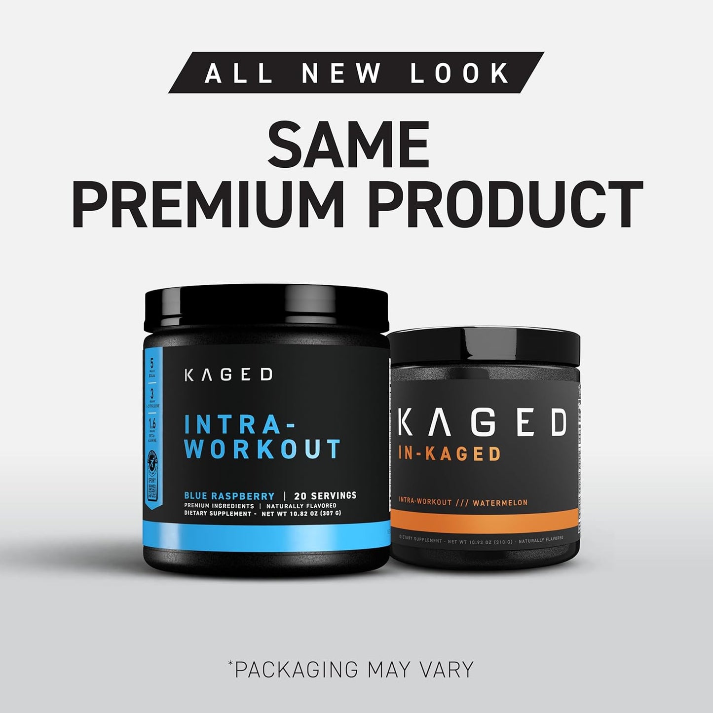 Kaged Intra-Workout Powder with BCAAs, L-Citrulline, Beta-Alanine, and Organic PurCaf® Caffeine for Endurance - Blue Raspberry Flavor