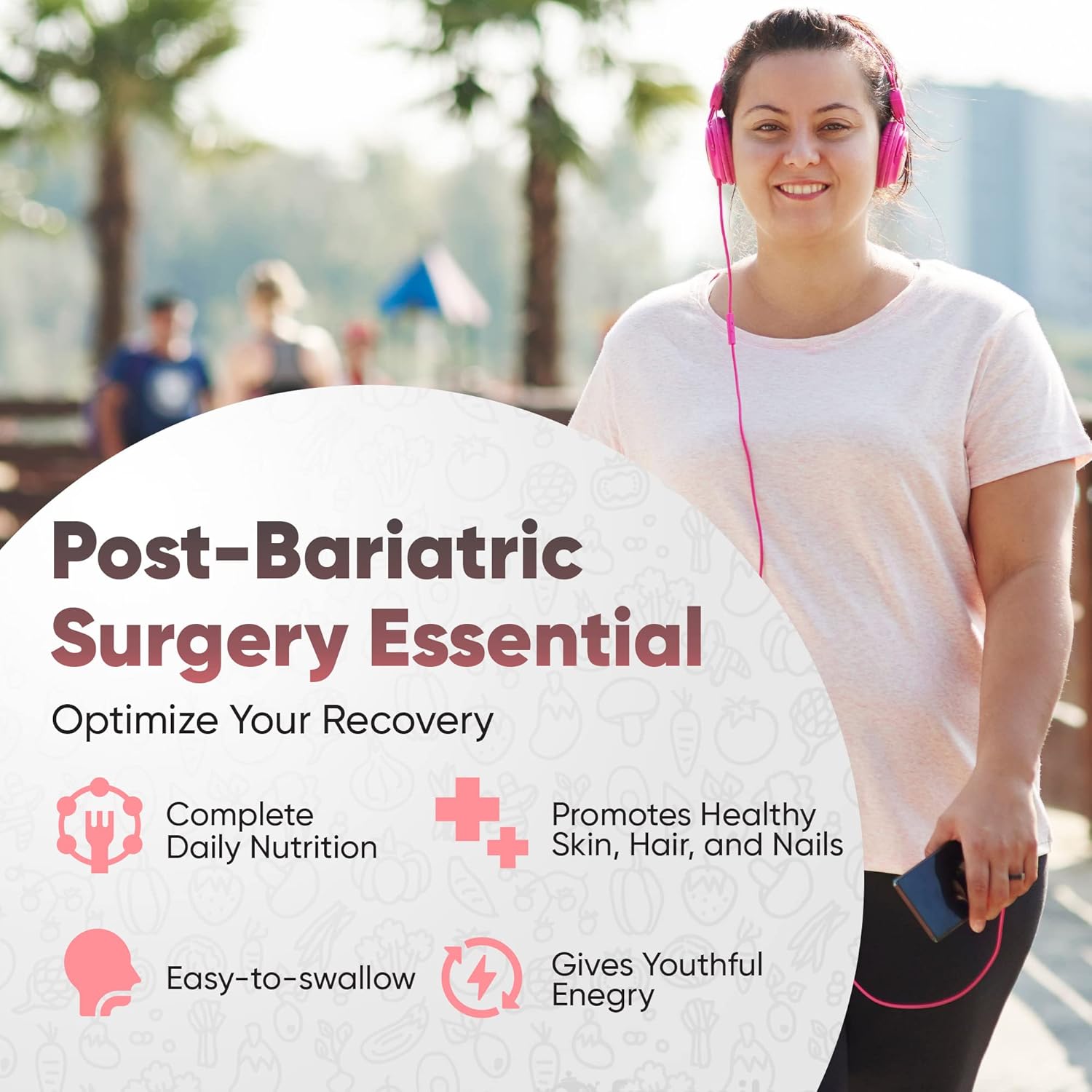 Kaitamin Bariatric Multivitamin with Iron - Liquid Capsules, 42 Fruit & Veggie Blend - 120 Capsules, 2 Month Supply