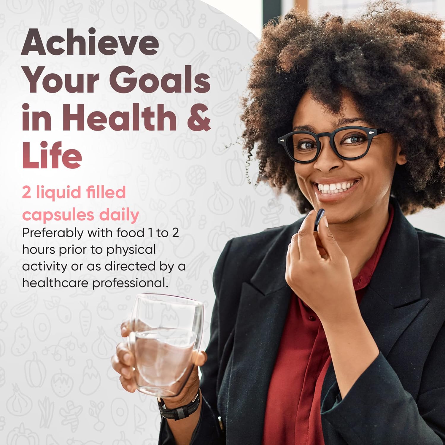 Kaitamin Bariatric Multivitamin with Iron - Liquid Capsules, 42 Fruit & Veggie Blend - 120 Capsules, 2 Month Supply