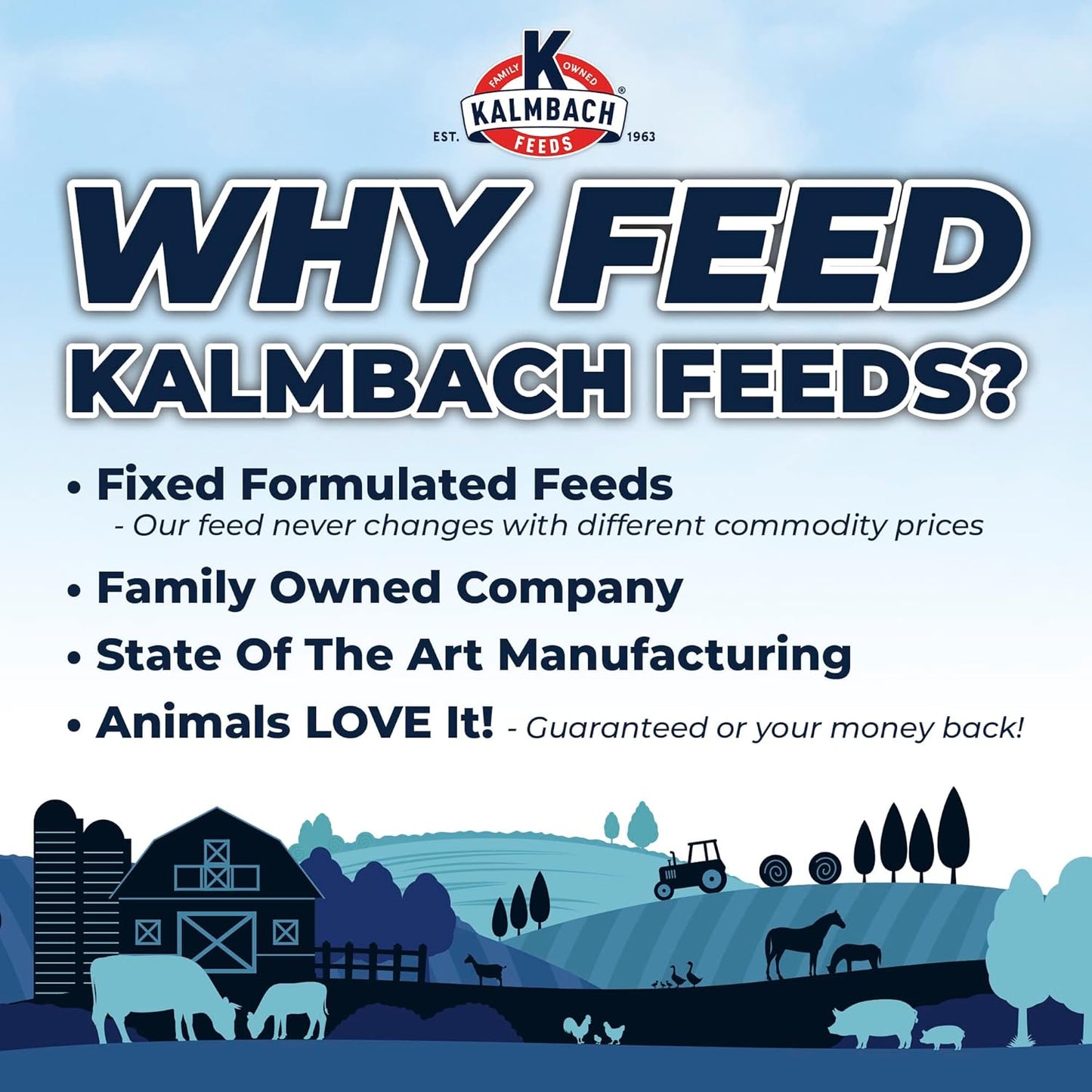 Kalmbach Feeds 3-in-1 Block for Cattle and Horses, 40 lb - All-in-One Nutrition Supplement for Livestock