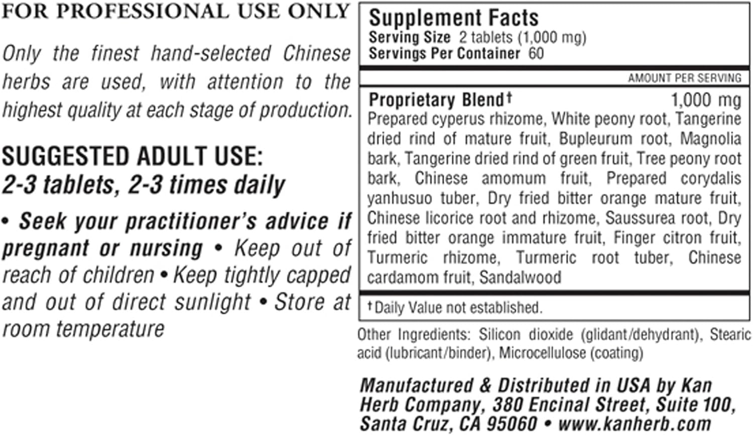 Kan Herbs Liver Flow: 120 Tablets for Liver Health and Support