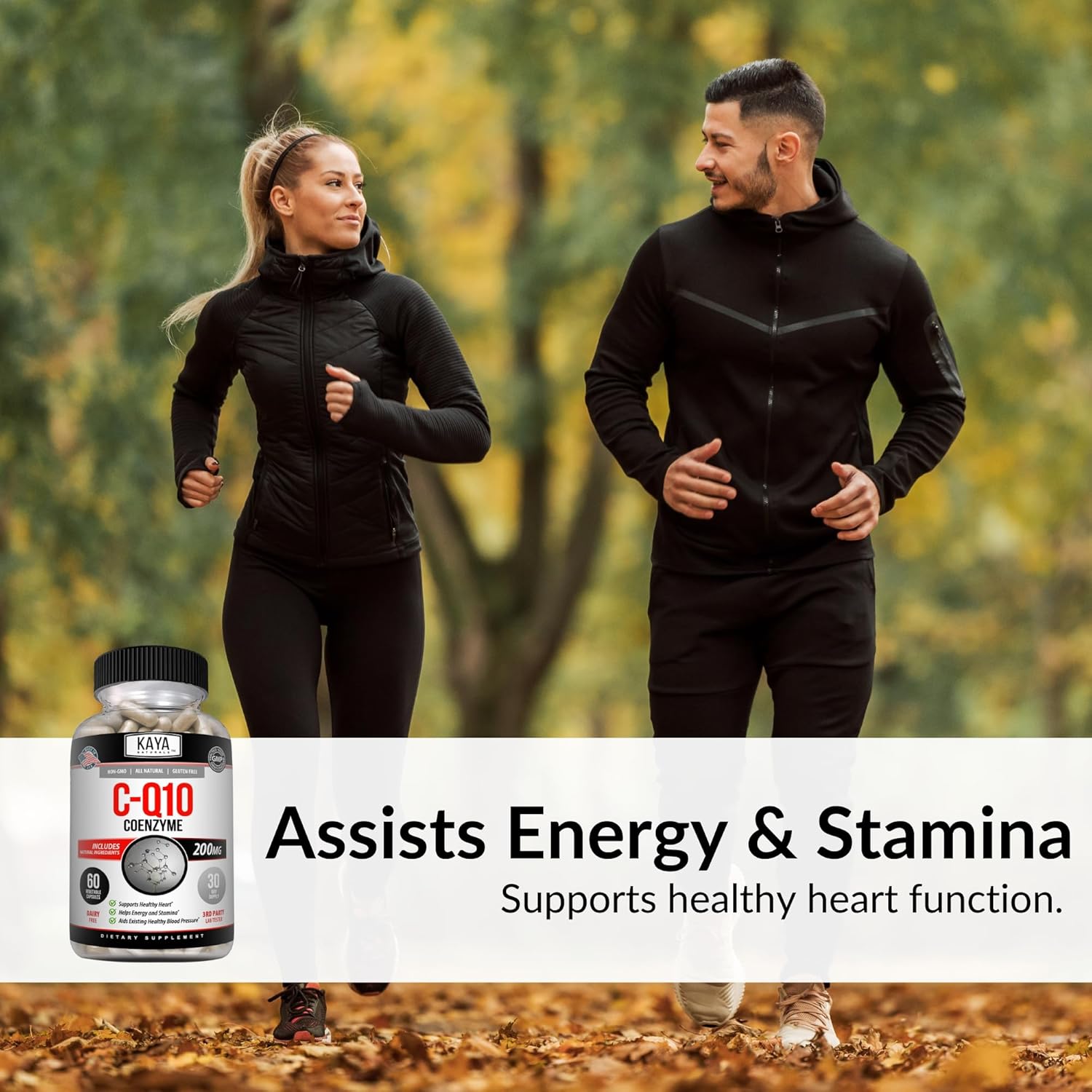 Kaya Naturals CoQ10 Antioxidant Supplement - Supports Heart Health, Blood Pressure, and Immune Function - 60 Veggie Capsules for Daily Energy Production