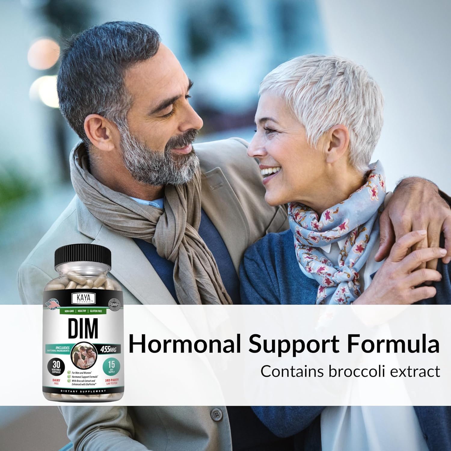 Kaya Naturals DIM Ultra Capsules - Hormonal Support Supplement for Women and Men - Contains Broccoli Extract & BioPerine - Supports Acne, Menopause, Prostate Health