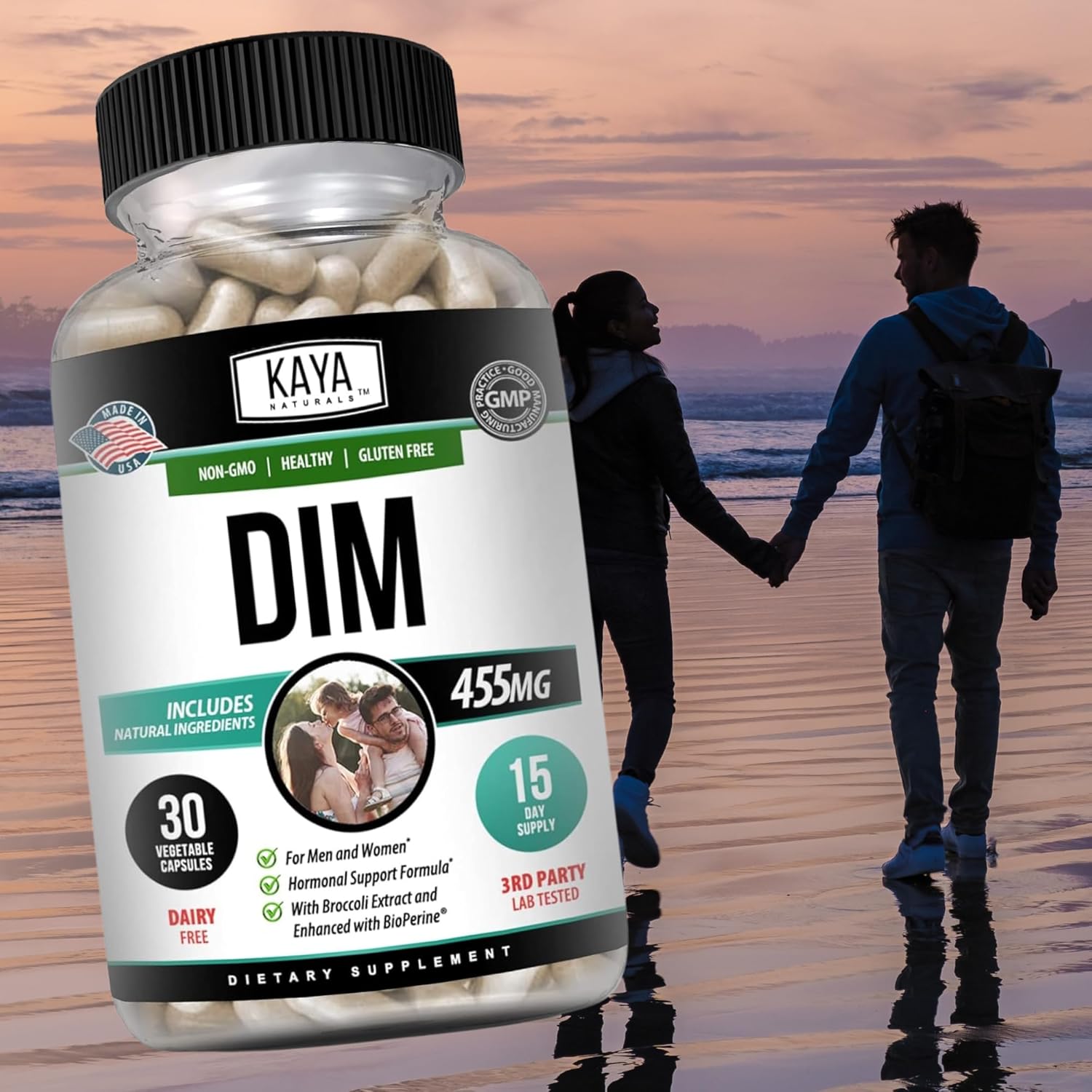 Kaya Naturals DIM Ultra Capsules - Hormonal Support Supplement for Women and Men - Contains Broccoli Extract & BioPerine - Supports Acne, Menopause, Prostate Health