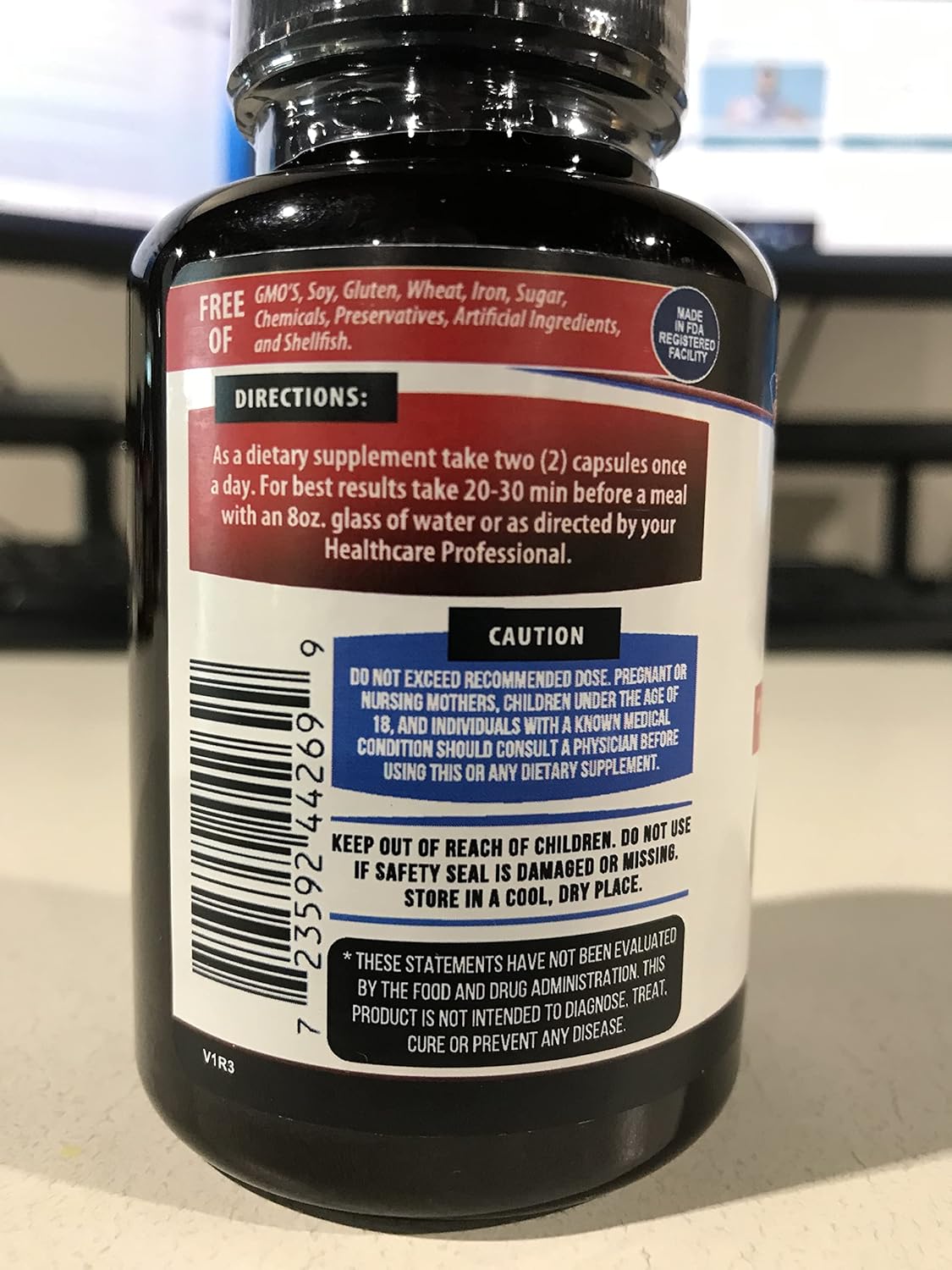 Kaya Naturals L-Arginine Herbal Supplement - Boost Energy, Nighttime Performance - 60 Capsules