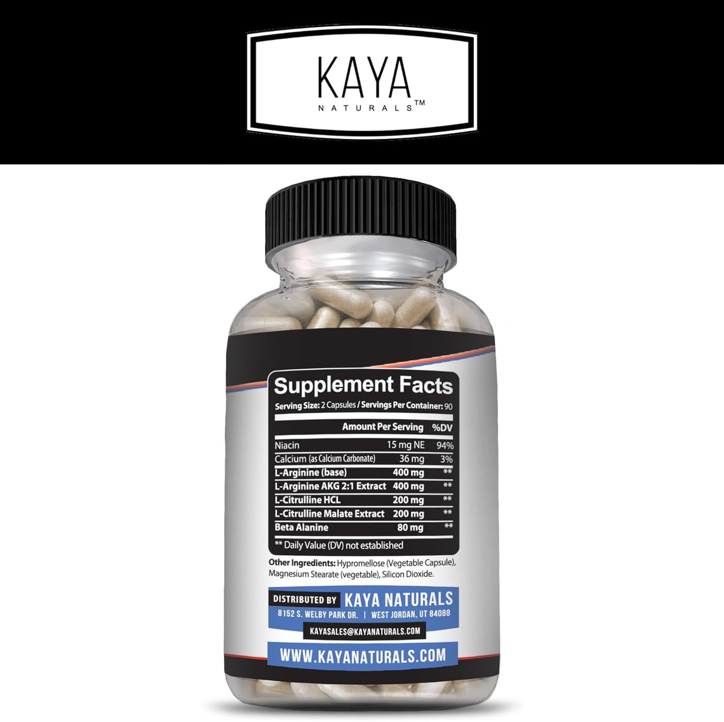 Kaya Naturals Nitric Blast Herbal Supplement - Boost Energy, Improve Performance, 180 Capsules
