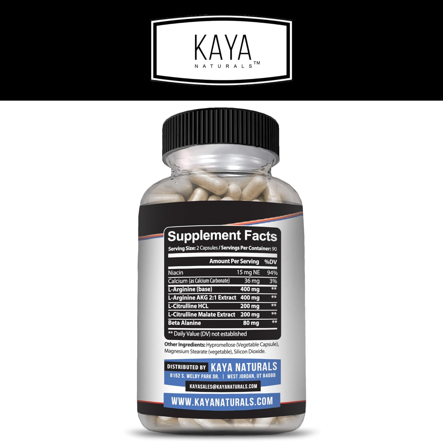 Kaya Naturals Nitric Blast Herbal Supplement - Boost Energy, Improve Performance, 180 Capsules