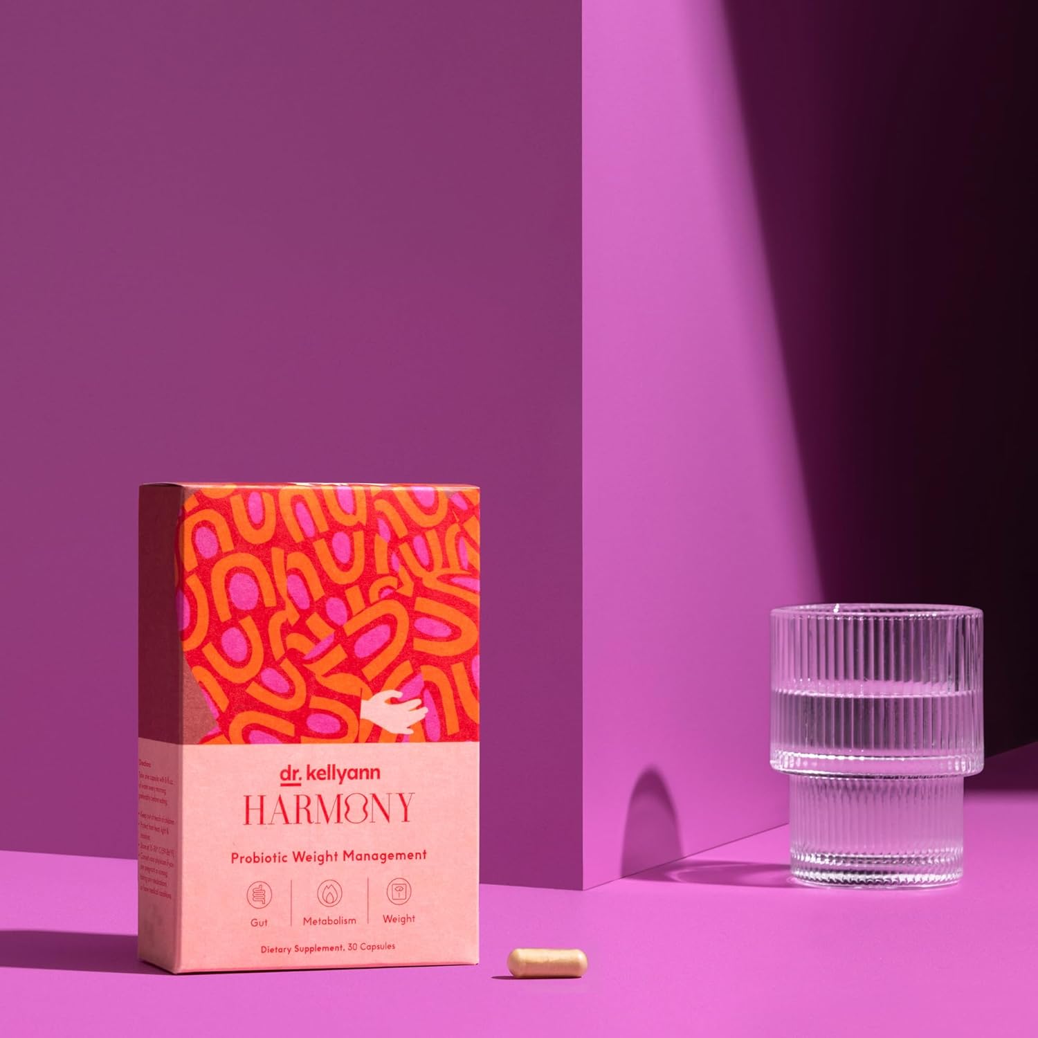 Kellyann Harmony Probiotic Weight Management Capsules - Prebiotic & Probiotic for Gut Health and Weight Support