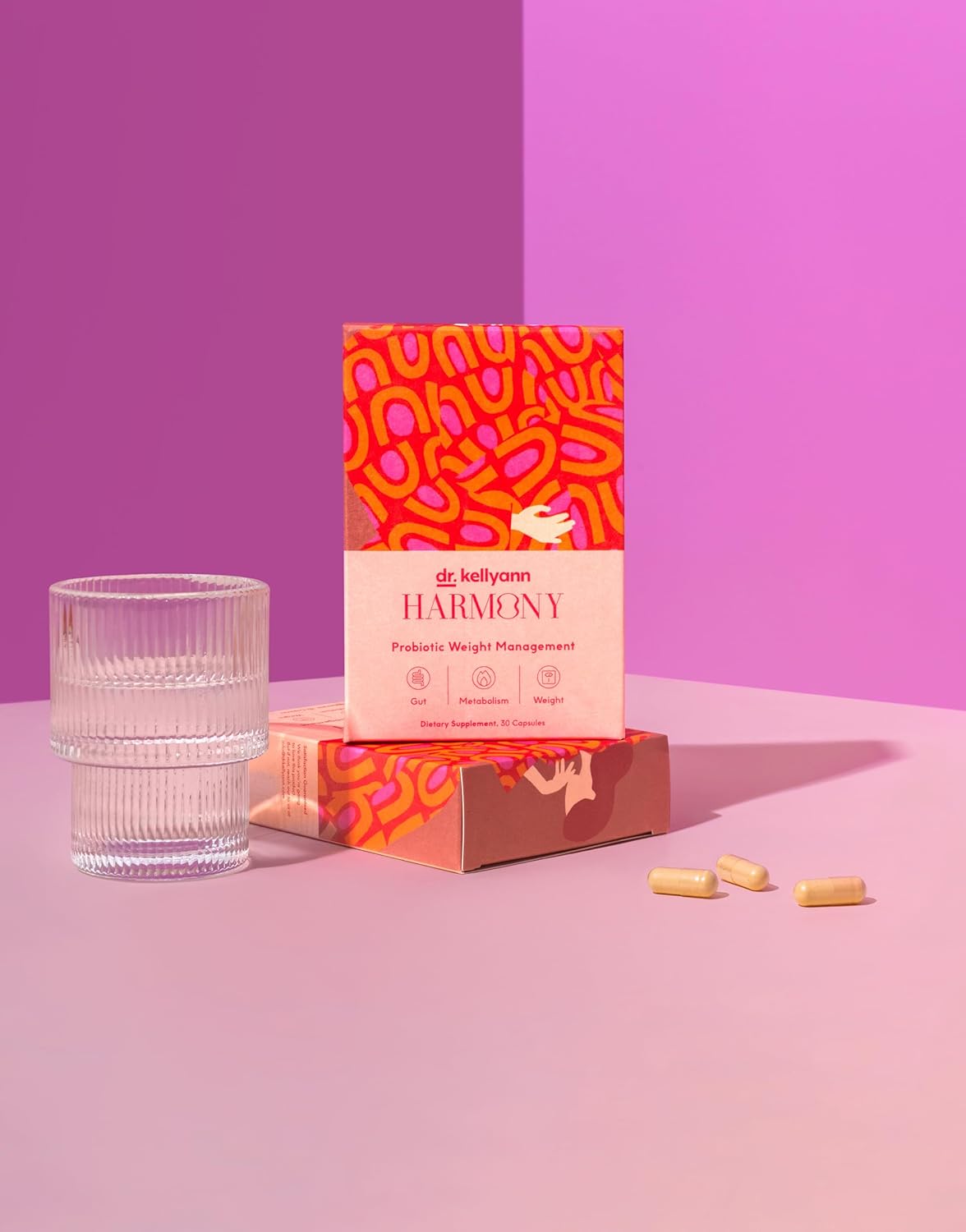 Kellyann Harmony Probiotic Weight Management Capsules - Prebiotic & Probiotic for Gut Health and Weight Support