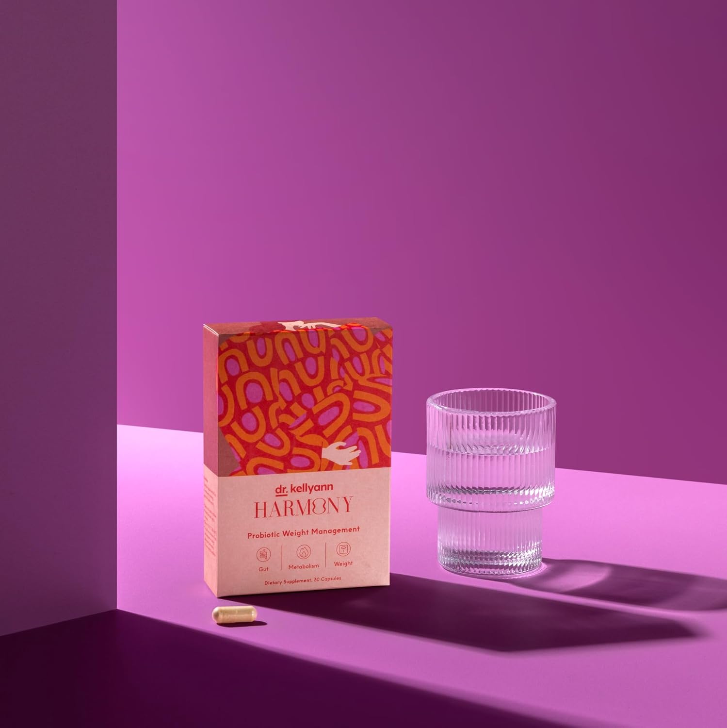 Kellyann Harmony Probiotic Weight Management Capsules - Prebiotic & Probiotic for Gut Health and Weight Support