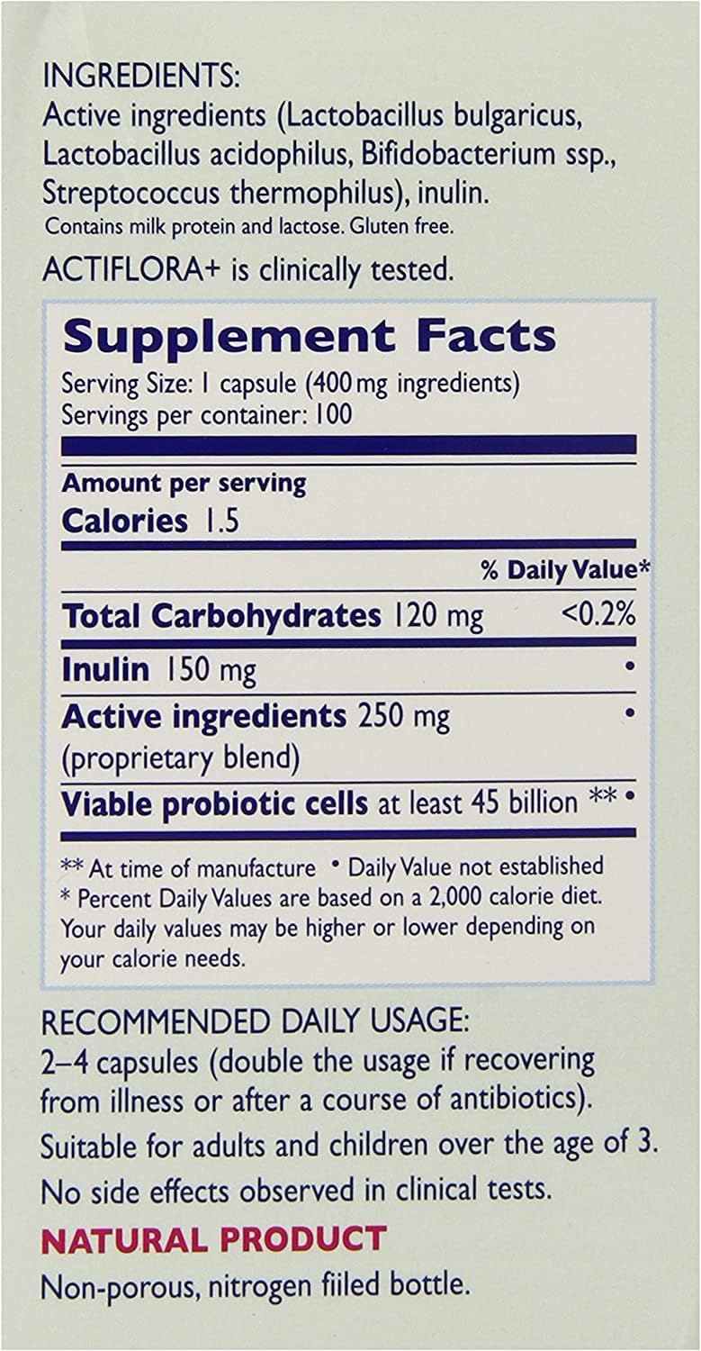 Kendy USA Actiflora+ Biostimulator - 100 Vegetarian Capsules, Natural and Potent