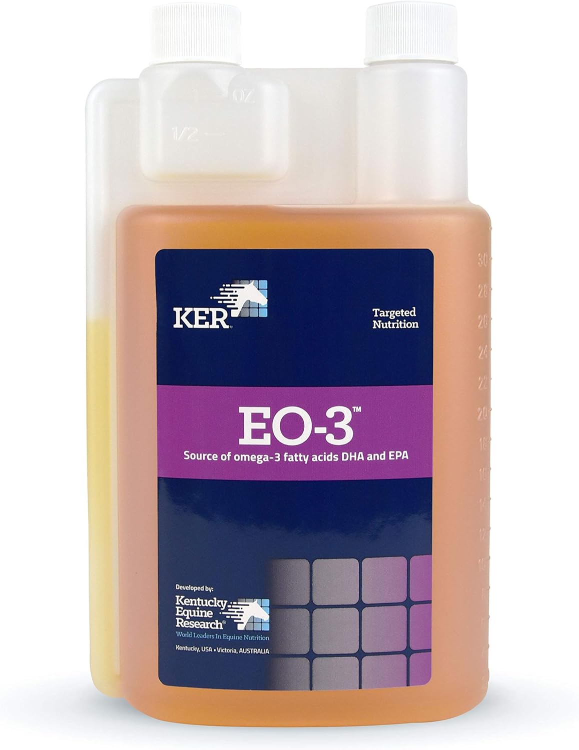 Kentucky Equine Research EO-3 Fatty Acid Supplement 32 oz - DHA and EPA Omega-3 for Horses