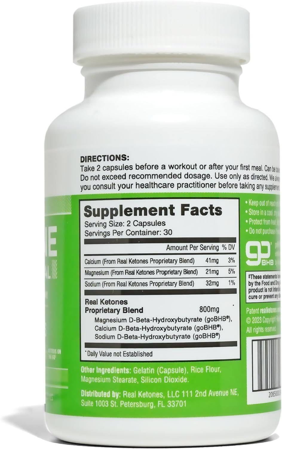 Keto BHB Salts Capsules with goBHB Electrolytes - Exogenous Ketones for Energy & Focus