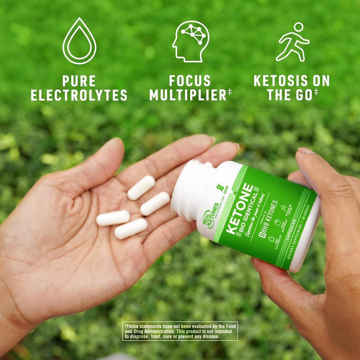 Keto BHB Salts Capsules with goBHB Electrolytes - Exogenous Ketones for Energy & Focus