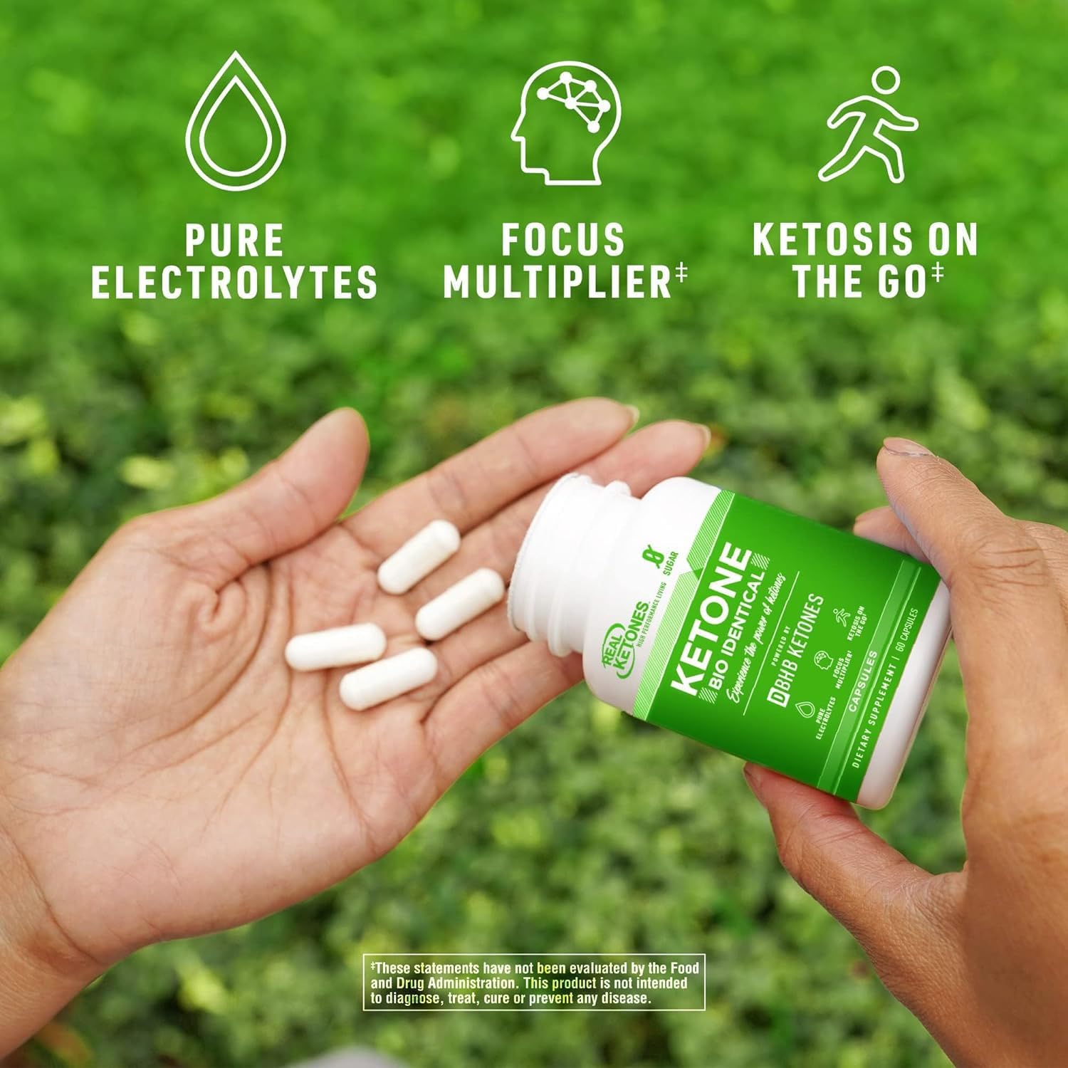 Keto BHB Salts Capsules with goBHB Electrolytes - Exogenous Ketones for Energy & Focus