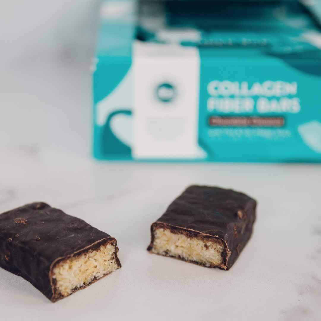 Keto Collagen Fiber Bars - 12 Bars, High Fiber, Low Carb, Gluten-Free, Keto & Paleo-Friendly