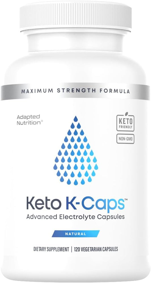 Keto Electrolyte Supplement Capsules | Hydrate Quickly & Prevent Leg Cramps | 700mg Potassium, Sodium, Magnesium | No Maltodextrin | 120 Capsules