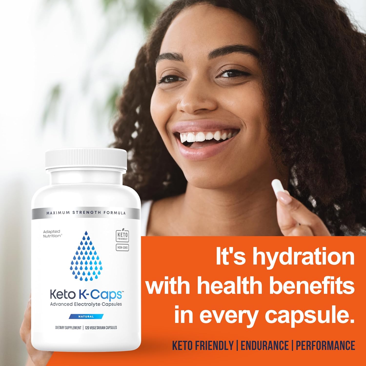 Keto Electrolyte Supplement Capsules | Hydrate Quickly & Prevent Leg Cramps | 700mg Potassium, Sodium, Magnesium | No Maltodextrin | 120 Capsules