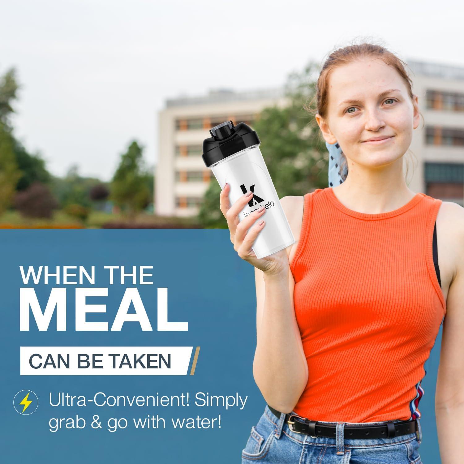 Keto-Friendly Meal Replacement Powder with MCT Powder, Grass-Fed Whey Protein, and Natural Flavors for Ketosis - Low Carb Energy Boost - 742g Vanilla Flavor