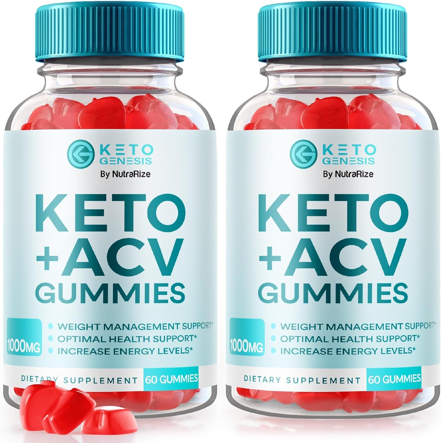 Keto Genesis Keto ACV Gummies - 2 Pack for Advanced Slimming Formula - Maximum Strength Supplement with KetoGenesis Reviews - 120 Gummies