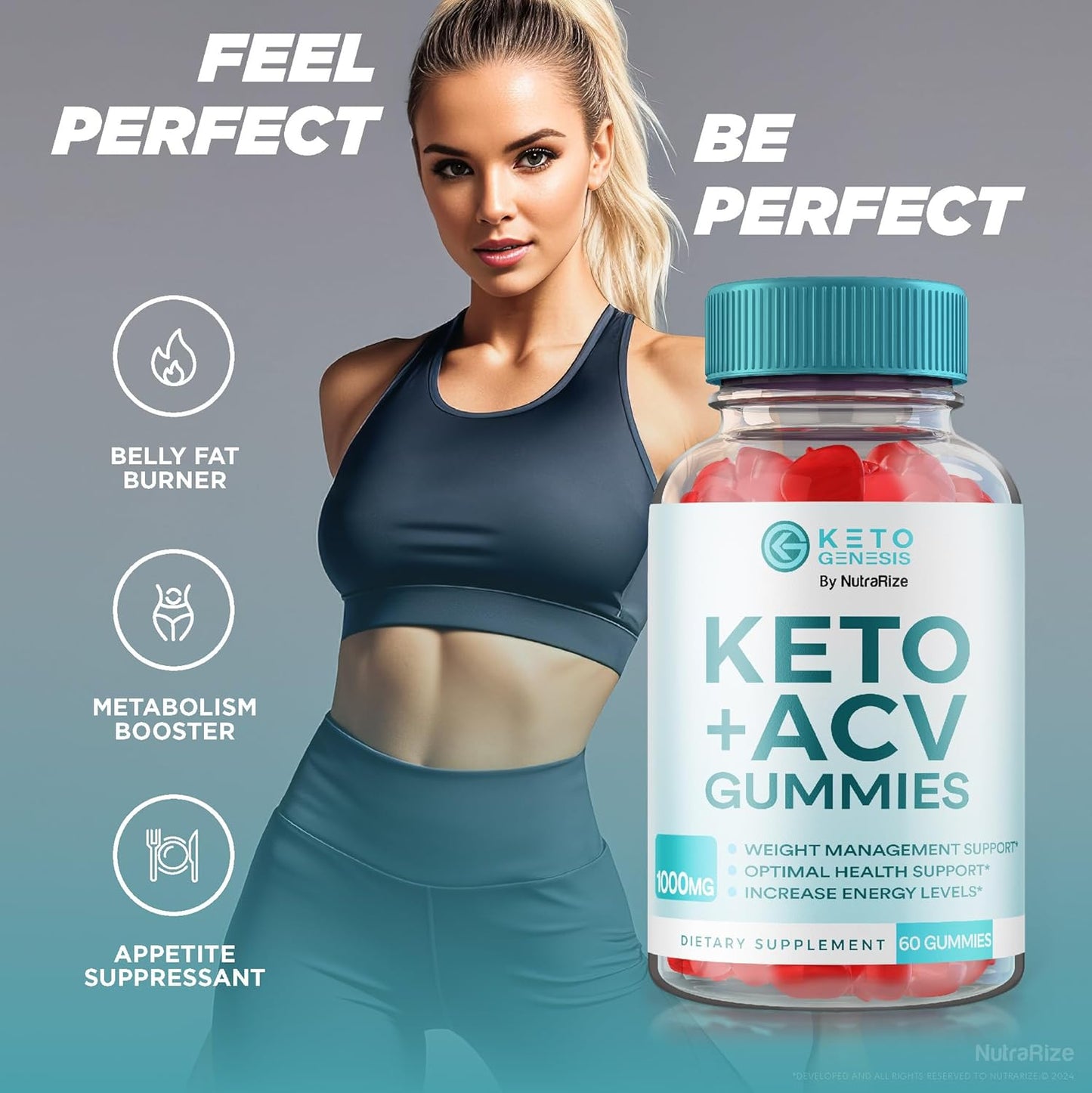 Keto Genesis Keto ACV Gummies - 2 Pack for Advanced Slimming Formula - Maximum Strength Supplement with KetoGenesis Reviews - 120 Gummies