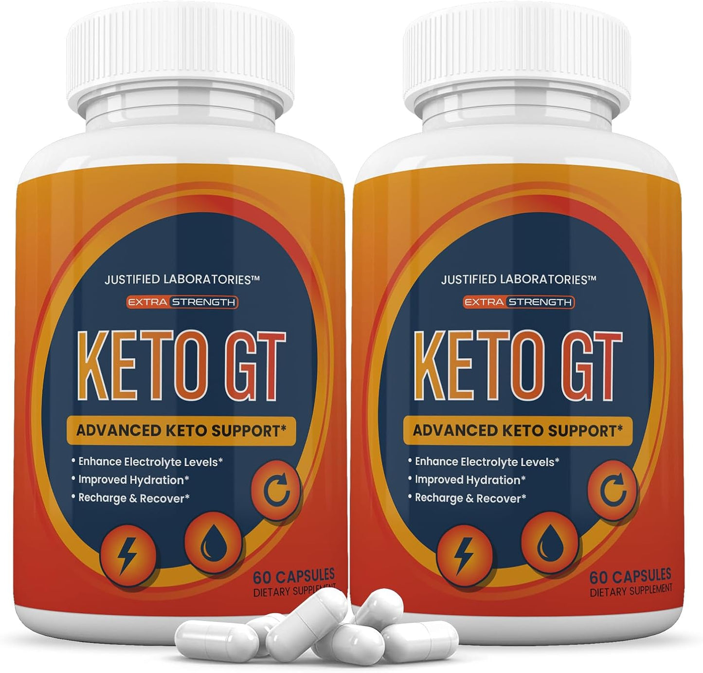 Keto GT Keto Pills 1275MG - 2 Pack with ACV, Olive Oil & Green Tea - 120 Capsules