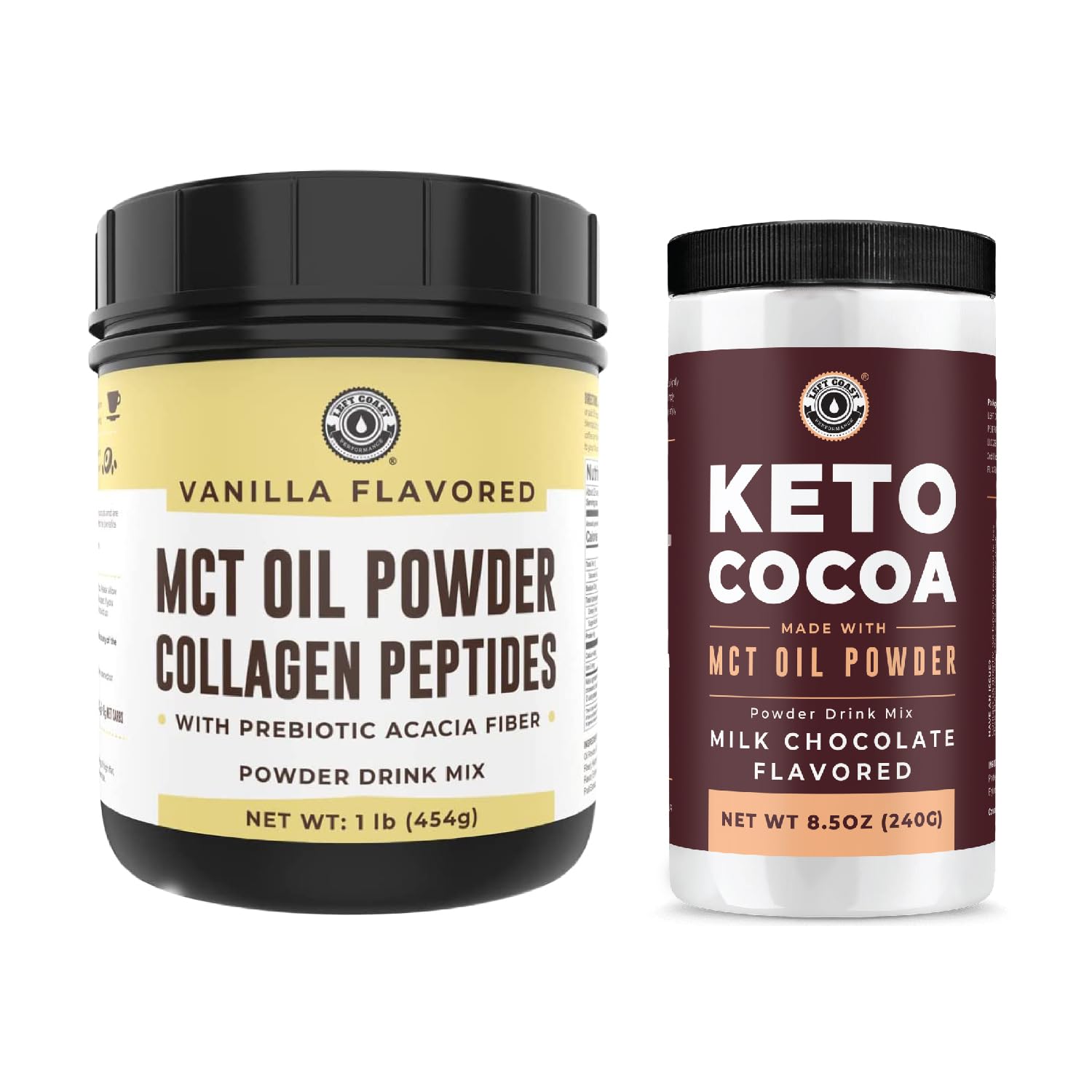 Keto MCT Oil Powder with Collagen and Coconut Drink Mix by Left Coast Performance