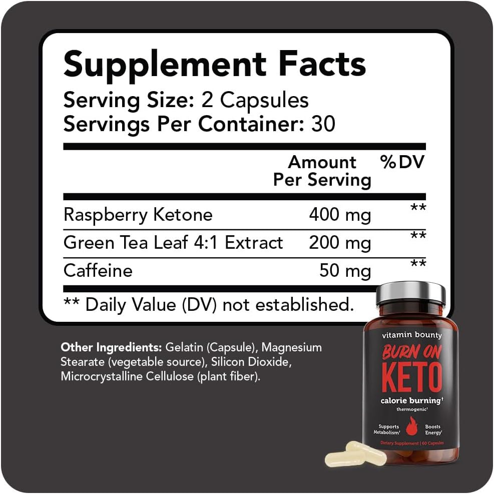 Keto Multivitamin with Magnesium, Potassium, MCT - Energy Boost, Cramp Relief, 60 Capsules