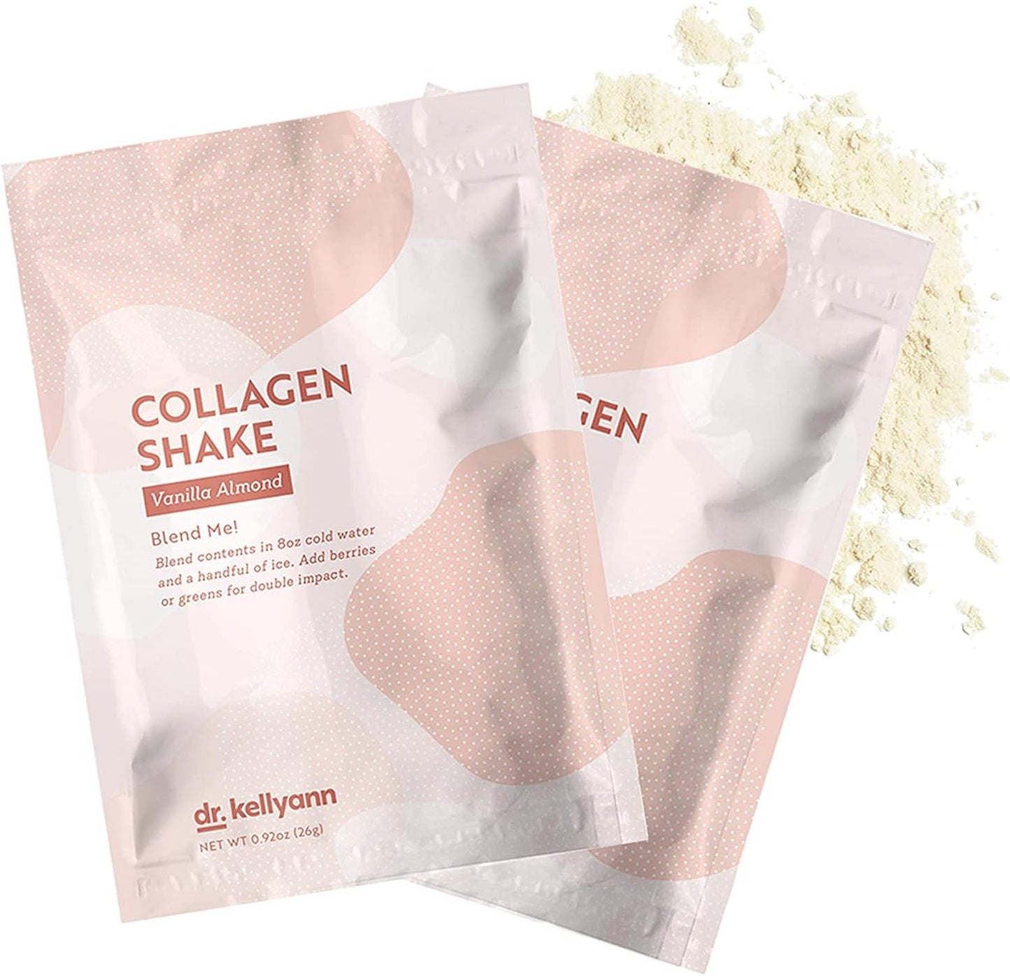Keto Vanilla Almond Shake Mix - Grass-Fed Collagen Protein, Gluten-Free, Non-GMO (7 Servings)
