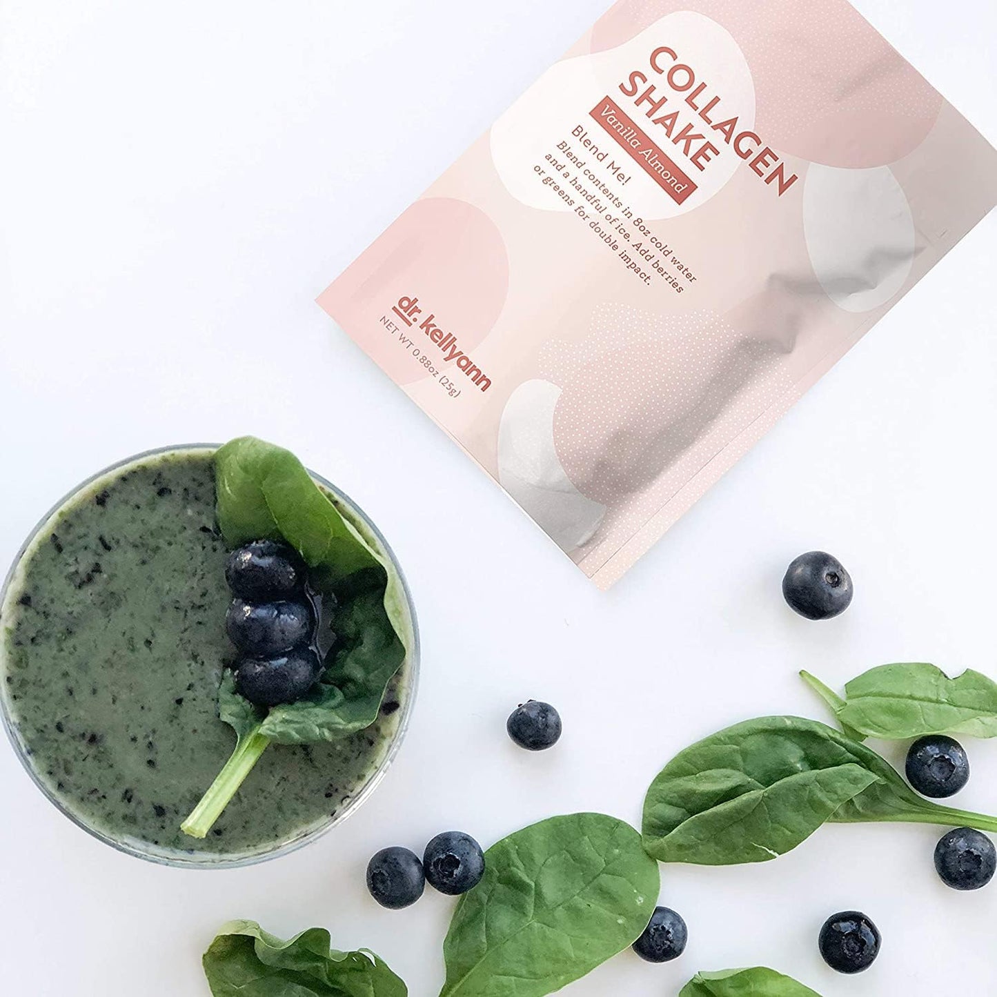 Keto Vanilla Almond Shake Mix - Grass-Fed Collagen Protein, Gluten-Free, Non-GMO (7 Servings)