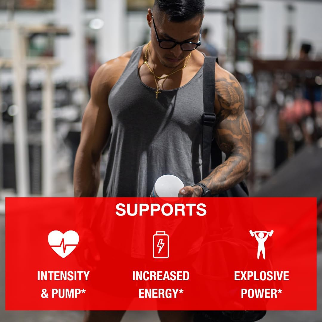 Keto Vegan Honey Badger Pre Workout Powder with Beta Alanine & Caffeine for Men & Women - Sugar Free Natural Energy Supplement (Fruit Punch)