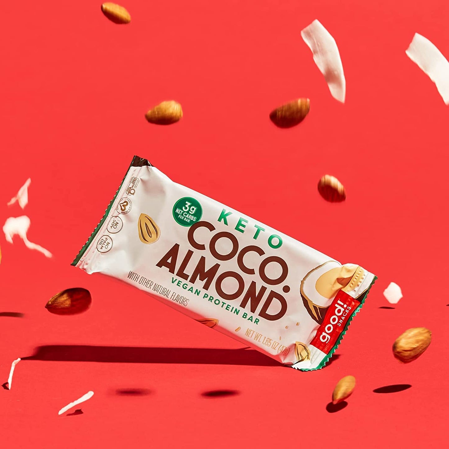 Keto Vegan Protein Bars Variety Pack, Gluten Free Low Carb Snack Bar, 11g Protein, 3g Net Carbs, 12 Bars