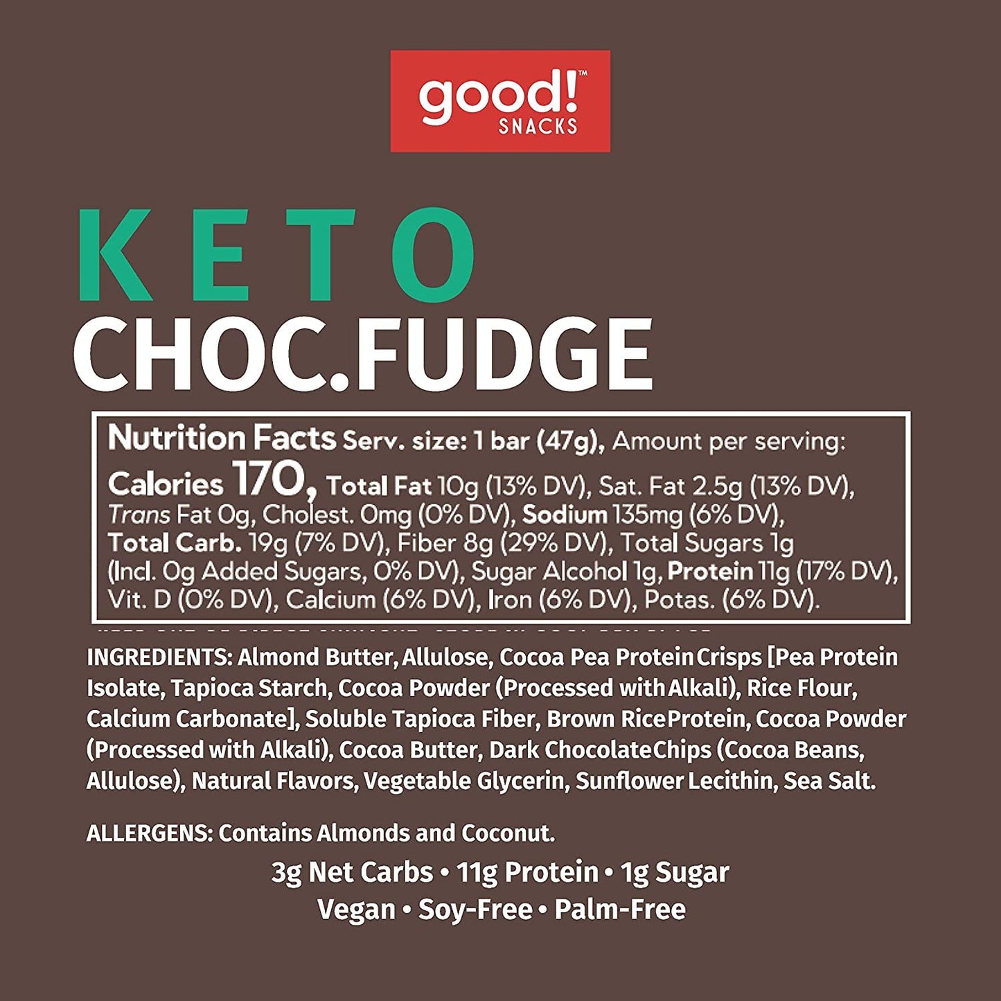 Keto Vegan Protein Bars Variety Pack, Gluten Free Low Carb Snack Bar, 11g Protein, 3g Net Carbs, 12 Bars