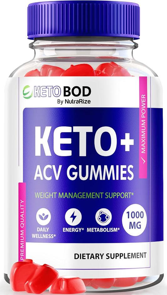Ketobod Keto + ACV Gummies - 1000MG Apple Cider Vinegar for Keto Body Plus - Official Reviews (60 Count)