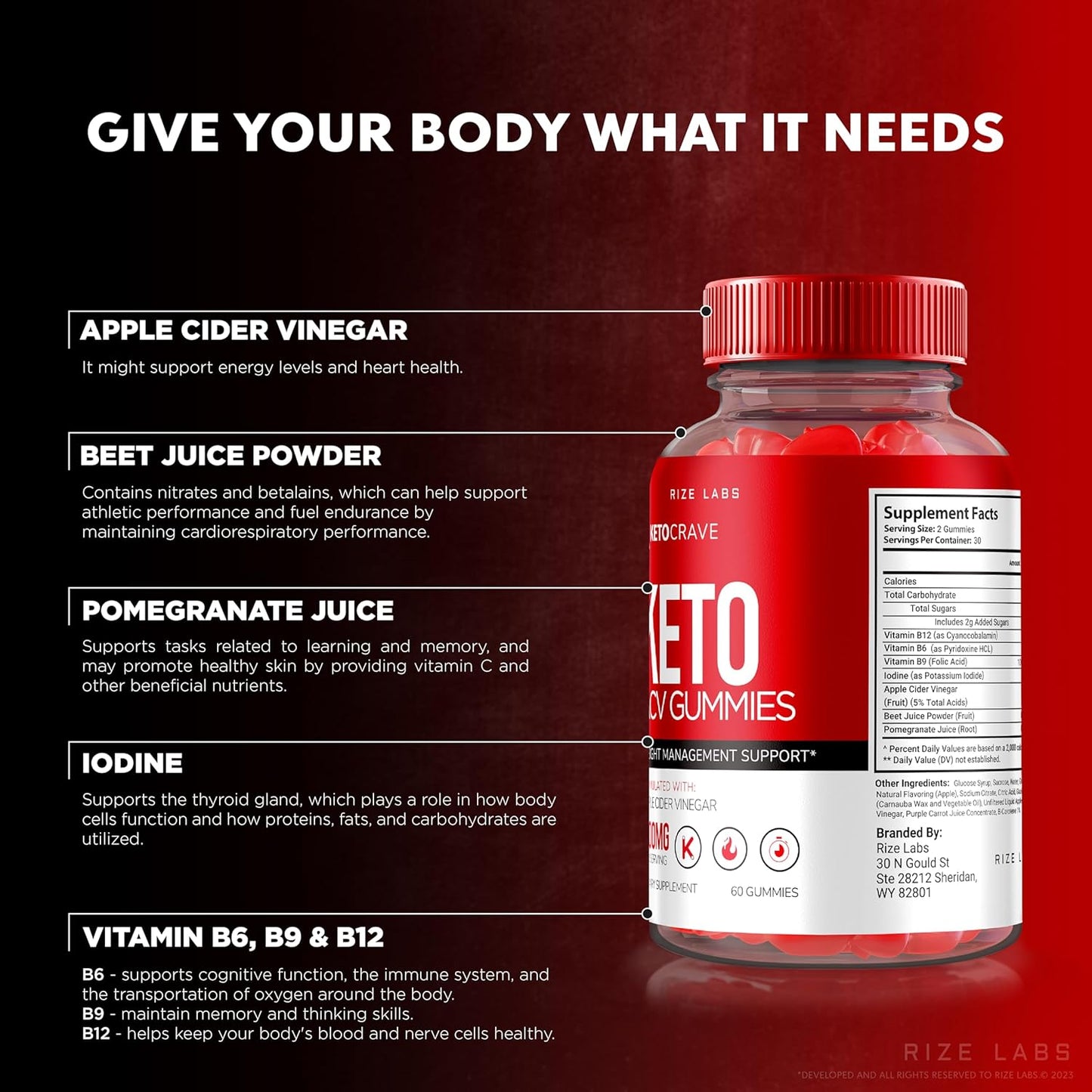 Ketocrave Keto ACV Gummies - Pack of 3 for Advanced Slimming Formula - Maximum Strength Supplement - 180 Gummies