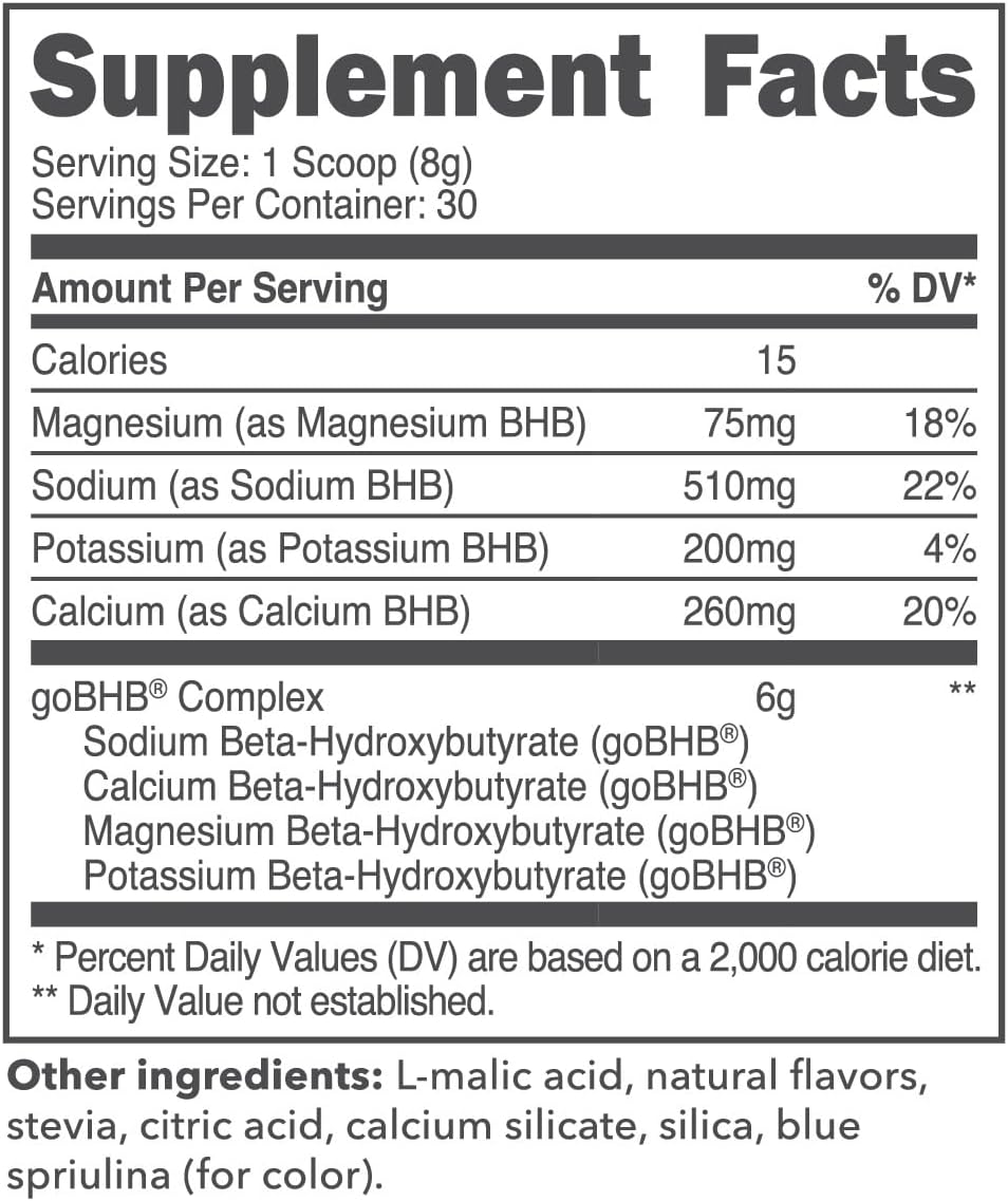 Ketologic Keto BHB Patriot Pop Flavor - 30 Servings, Exogenous Ketone Supplement with goBHB & Beta-Hydroxybutyrate Salts