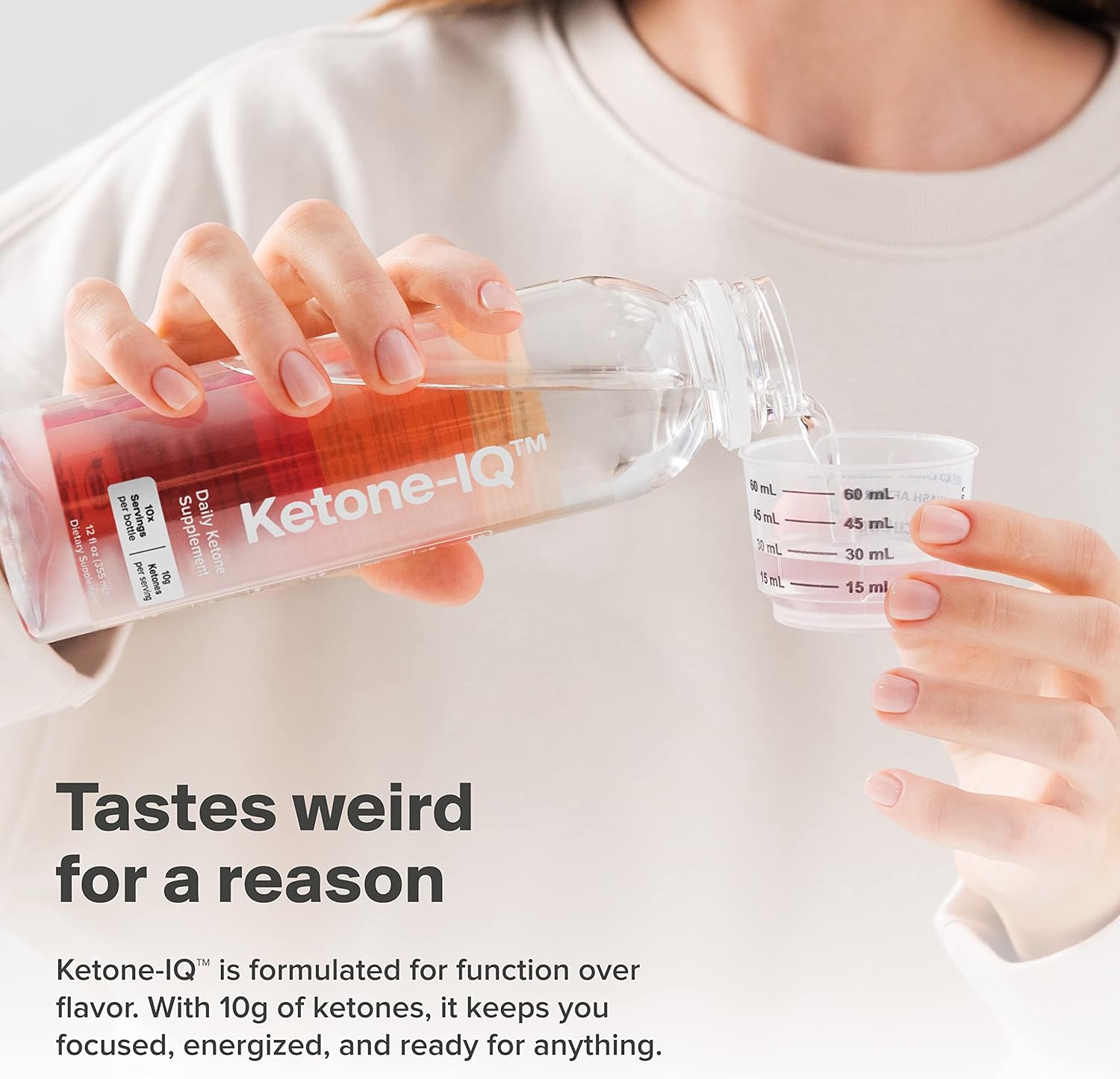 Ketone-IQ Drinkable Ketones for Clean Energy and Focus - Sugar Free, Caffeine Free - 12 Pack, 12 oz. - Elevate Ketone Levels Fast