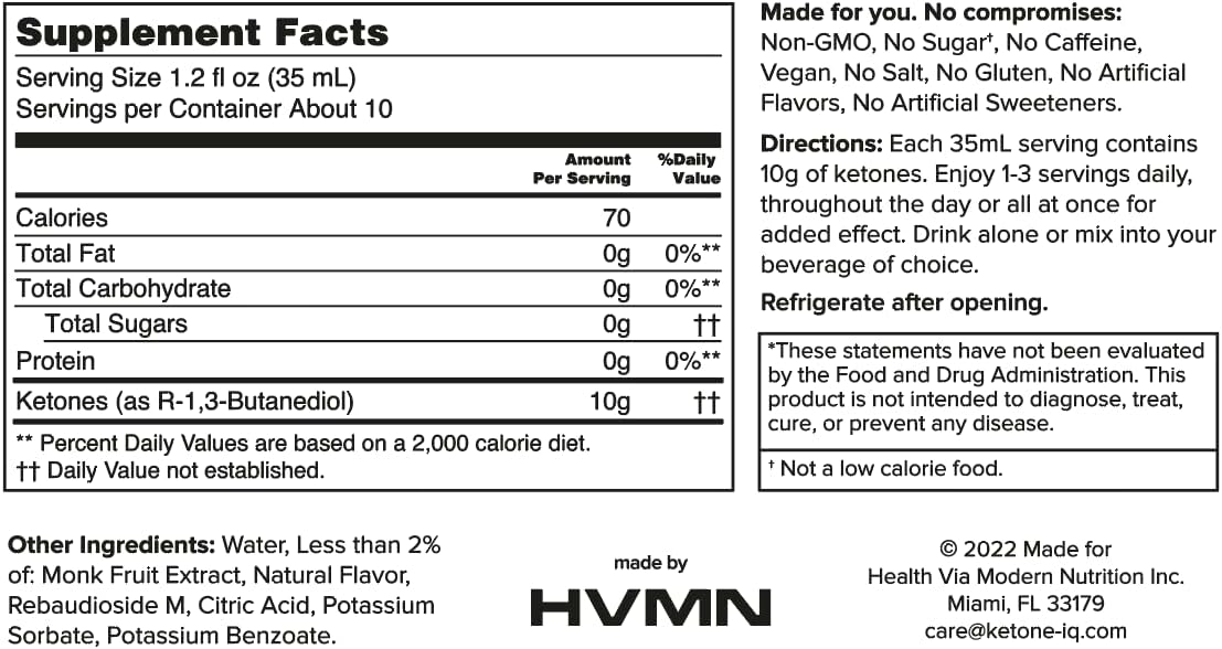 Ketone-IQ Drinkable Ketones for Clean Energy and Focus - Sugar Free, Caffeine Free - 12 Pack, 12 oz. - Elevate Ketone Levels Fast