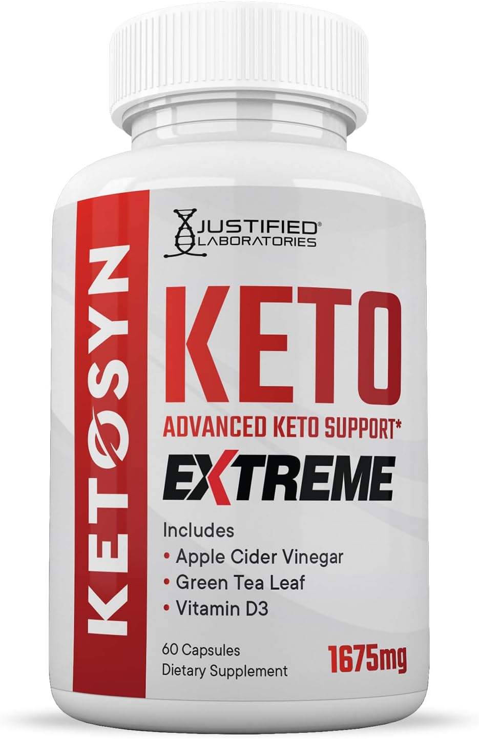 Ketosyn Keto ACV Extreme Pills - 1675 MG Keto Support Blend Capsule with Apple Cider Vinegar & Green Tea - 60 Capsules