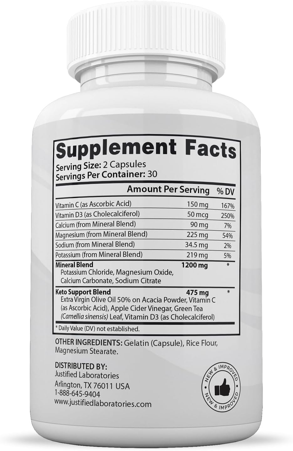 Ketosyn Keto ACV Extreme Pills - 1675 MG Keto Support Blend Capsule with Apple Cider Vinegar & Green Tea - 60 Capsules