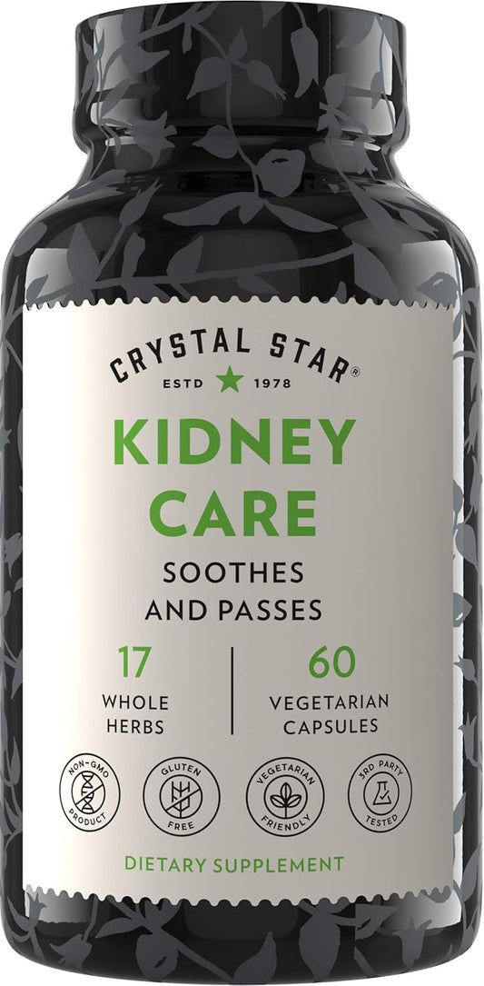 Kidney Care Herbal Supplement - Cleanse, Detox & Support - Stone Root, Gravel Root, Hydrangea Root - Non-GMO & Gluten-Free - 60 Capsules
