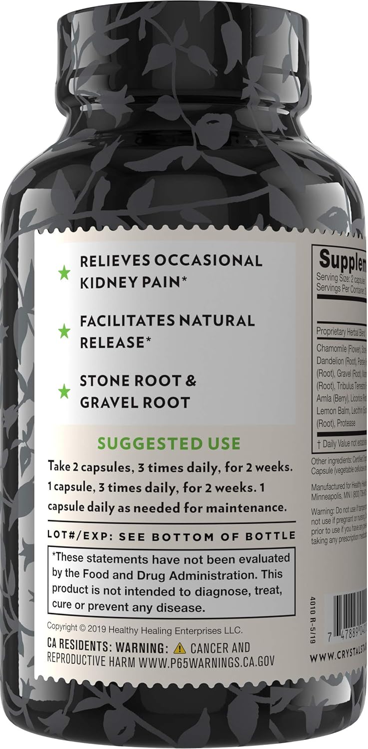 Kidney Care Herbal Supplement - Cleanse, Detox & Support - Stone Root, Gravel Root, Hydrangea Root - Non-GMO & Gluten-Free - 60 Capsules