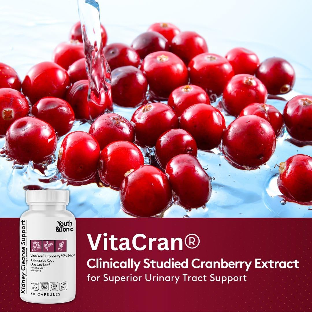 Kidney Cleanse Detox Capsules for Youthful Urinary Tract & Bladder Health - 60 Capsules