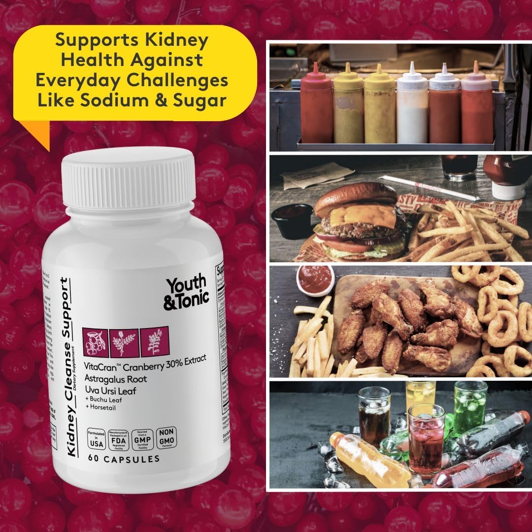 Kidney Cleanse Detox Capsules for Youthful Urinary Tract & Bladder Health - 60 Capsules