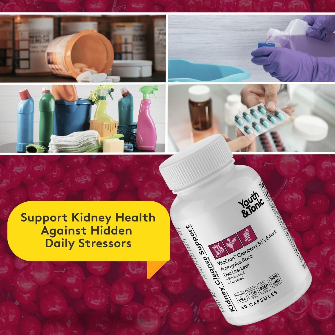 Kidney Cleanse Detox Capsules for Youthful Urinary Tract & Bladder Health - 60 Capsules