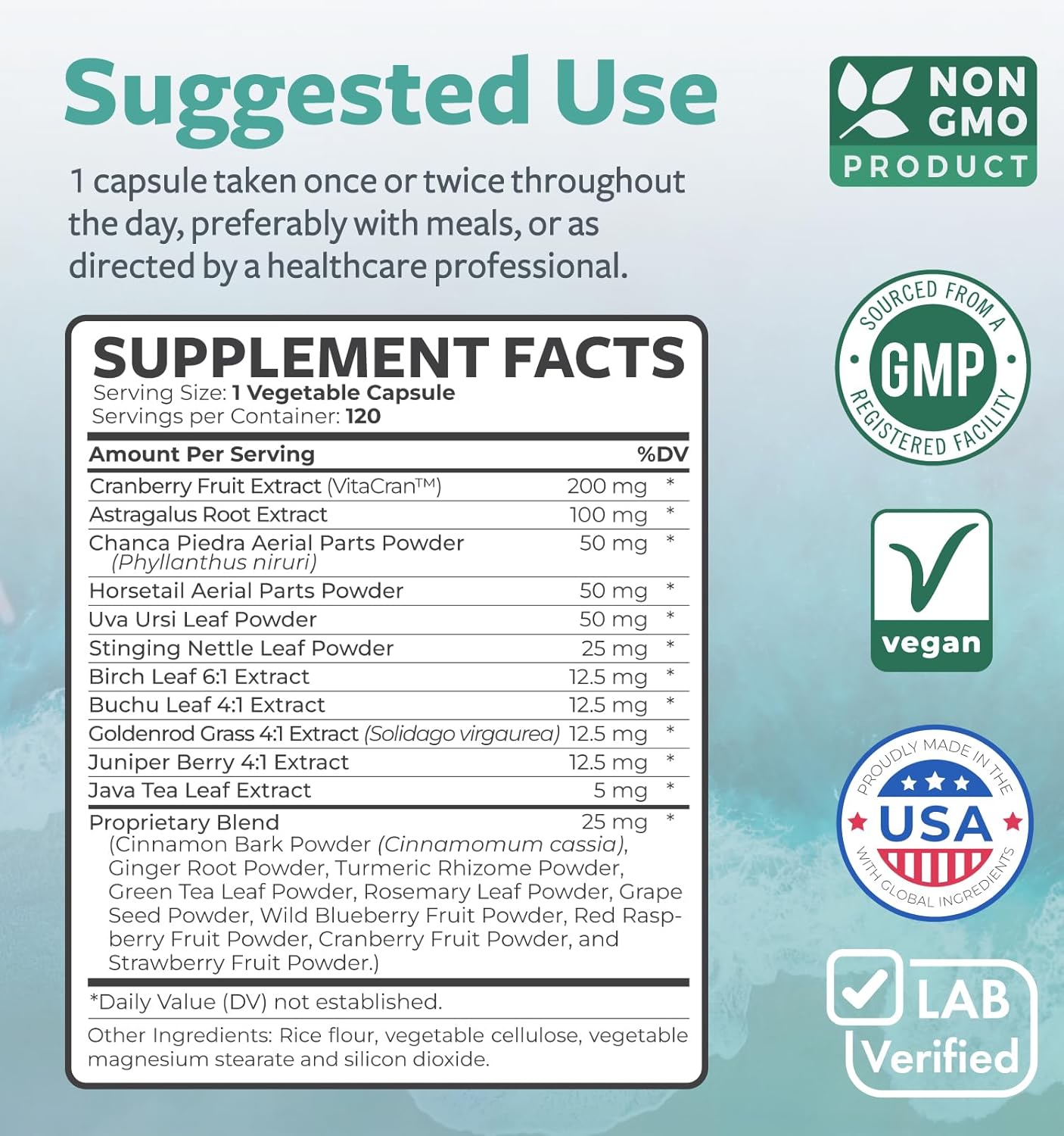 Kidney Cleanse Detox & Repair Supplement - Supports Urinary Tract Health - Powerful Cranberry Extract & Natural Herbs - 120 Vegetarian Capsules