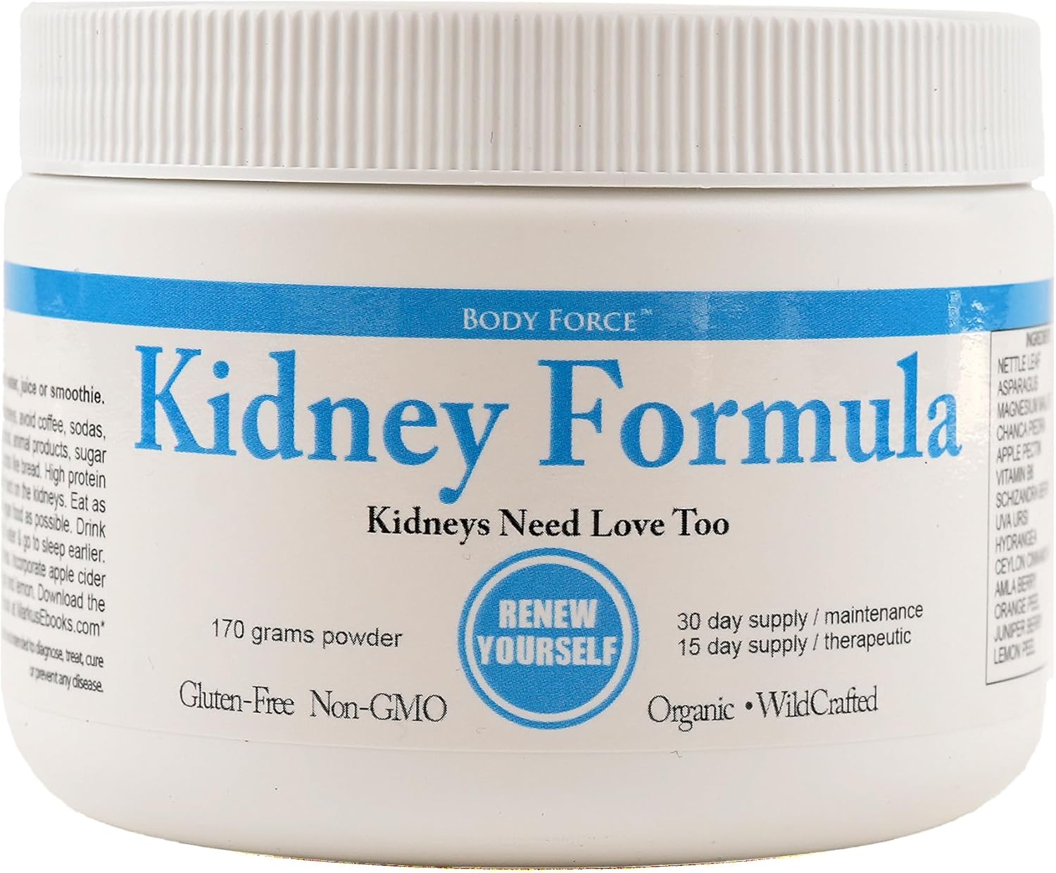 Kidney Health Powder with Nettle Leaf, Asparagus, Chanca Piedra - Boosts Energy & Hair Growth, Promotes Urinary Health